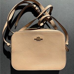 Coach Beige Leather Crossbody Bag